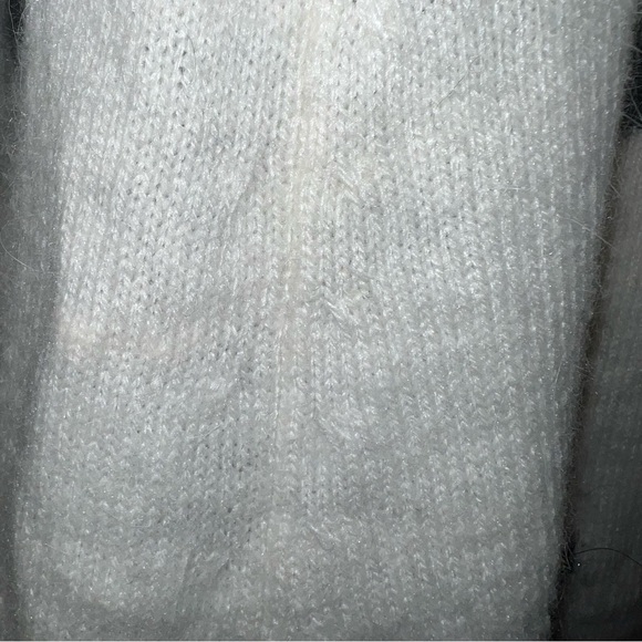 Victoria Secret Oversized White Black Polka Dot Soft Angora Blend Sweater XS - Picture 7 of 8